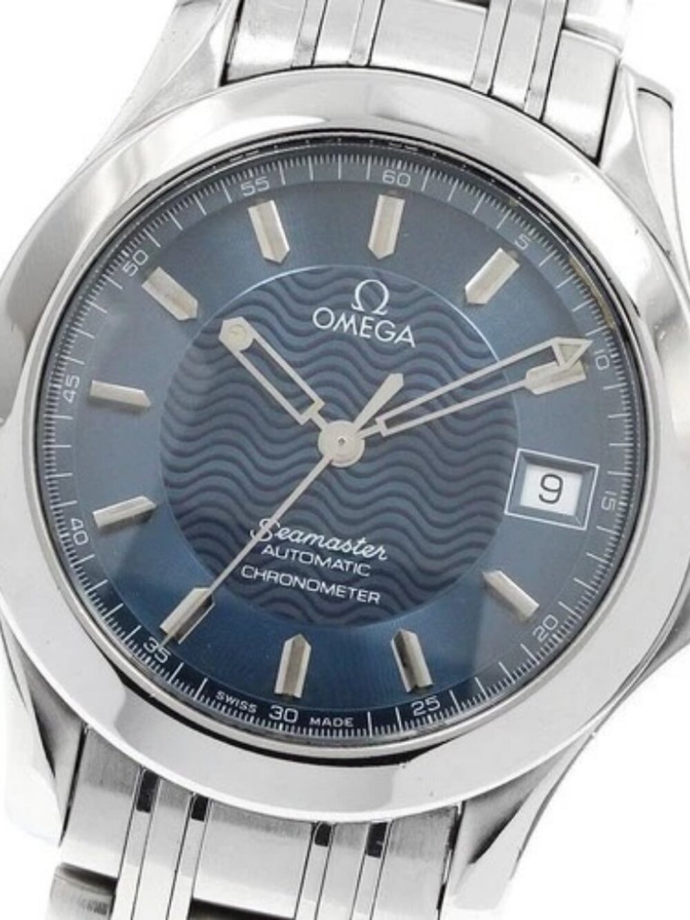 OMEGA Seamaster120 2501.81 Date Navy Dial Automatic Men's Watch_957430